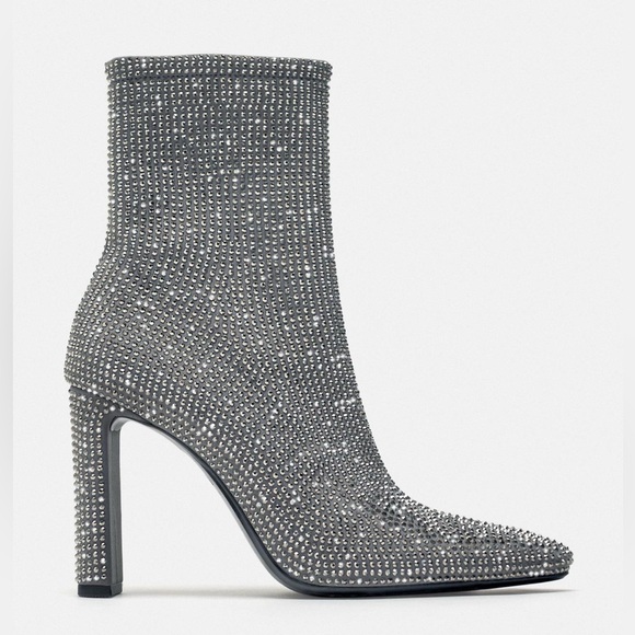 ZARA Rhinestone Ankle Boots - Picture 3 of 7